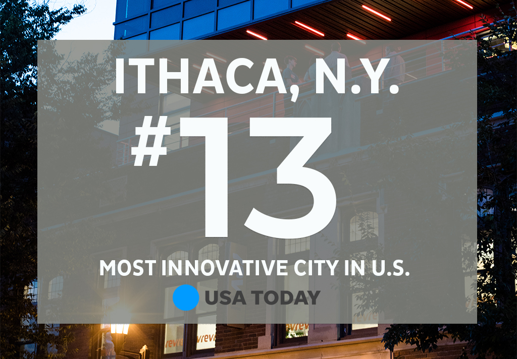 Ithaca, NY #13 most innovative city in the US - USA today