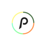 Main Font - Pluto Propogate logo. A circle made up of orange, keylime green, yellow, and dark green surrounding the letter P.